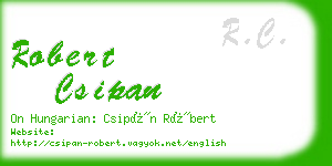 robert csipan business card